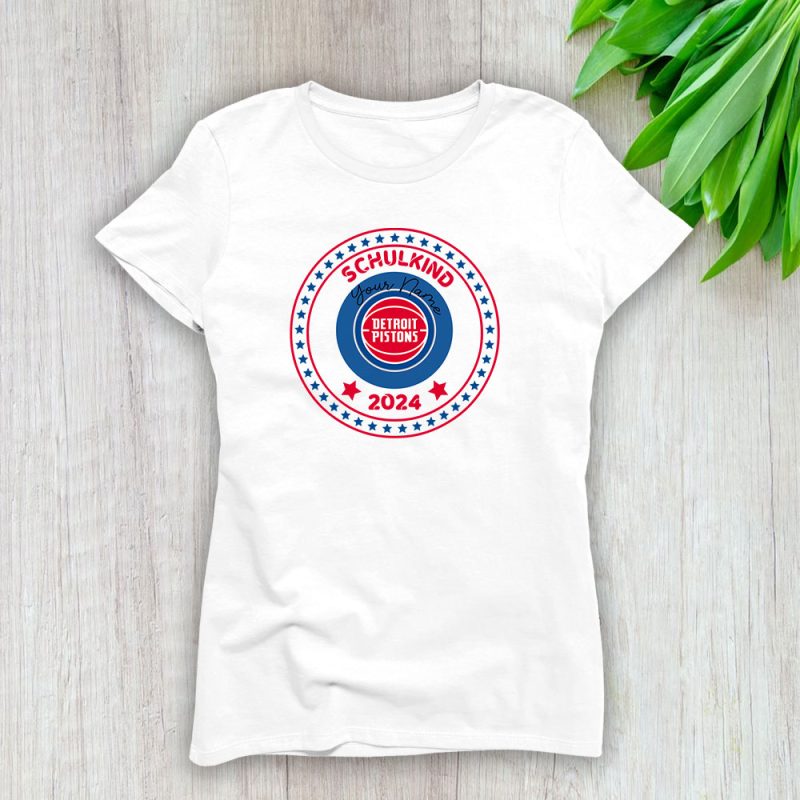 Detroit Pistons X Welcome Back To School Custom Name Lady T-Shirt Women Tee LTL9366