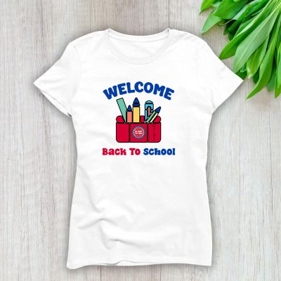 Detroit Pistons X Welcome Back To School X Custom Name Lady T-Shirt Women Tee LTL10515