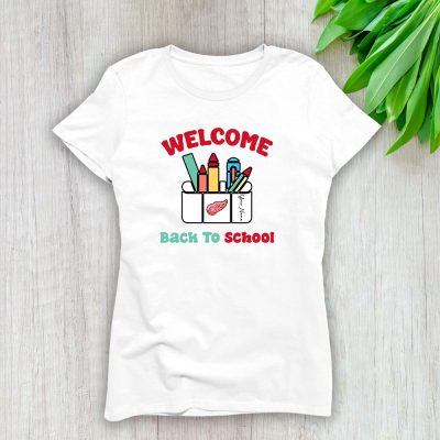 Detroit Red Wings X Welcome Back To School X Custom Name Lady T-Shirt Women Tee LTL10707