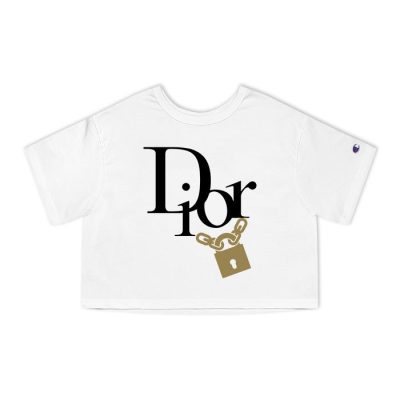 Dior Logo Luxury Locker Champion Lady Crop-Top T-Shirt CTB2650