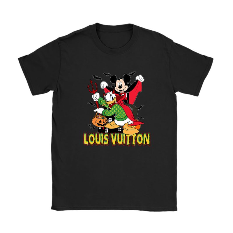 Disney Mickey Halloween Shirt Louis Vuitton Unisex T-Shirt Cotton Tee TAT11702