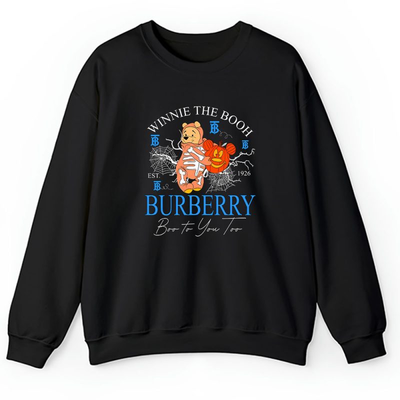 Disney Retro Pooh Halloween Burberry Unisex Hoodie TAH10087