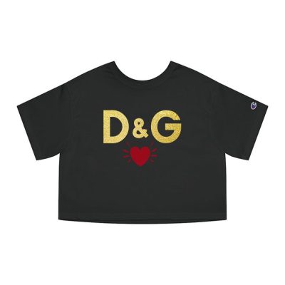 Dolce & Gabbana Heart Gold Luxury Champion Lady Crop-Top T-Shirt CTB2854