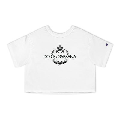 Dolce & Gabbana King Logo Luxury Champion Lady Crop-Top T-Shirt CTB2813