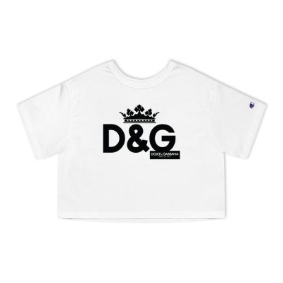 Dolce & Gabbana King Logo Luxury Champion Lady Crop-Top T-Shirt CTB2842