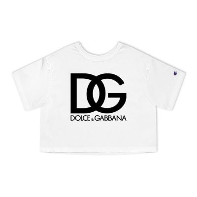 Dolce & Gabbana Logo Luxury Champion Lady Crop-Top T-Shirt CTB2817