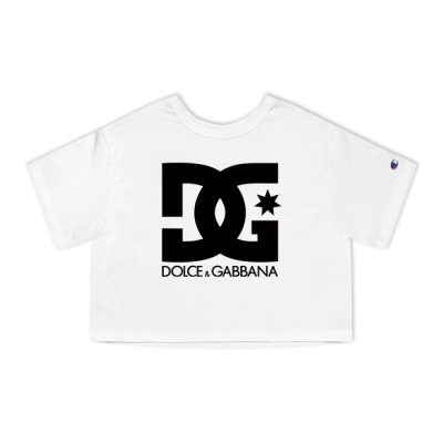 Dolce & Gabbana Logo Luxury Champion Lady Crop-Top T-Shirt CTB2821