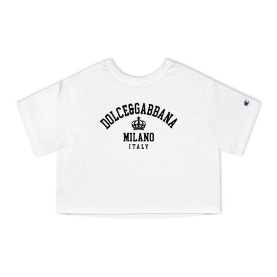 Dolce & Gabbana Milano Italy Champion Lady Crop-Top T-Shirt CTB2840