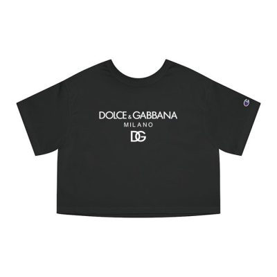 Dolce & Gabbana Milano Logo Luxury Champion Lady Crop-Top T-Shirt CTB2819