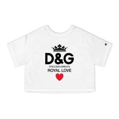 Dolce & Gabbana Royal Love Champion Lady Crop-Top T-Shirt CTB2826