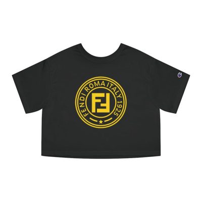 Fendi Circle Logo Champion Lady Crop-Top T-Shirt CTB2682