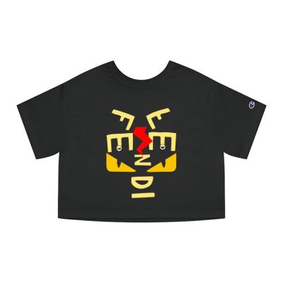 Fendi Diabolic Eyes Champion Lady Crop-Top T-Shirt CTB2689