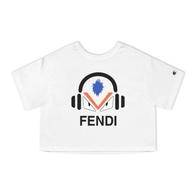 Fendi Dj Monster Champion Lady Crop-Top T-Shirt CTB2704