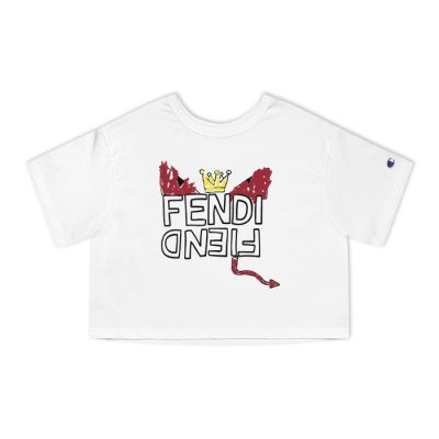 Fendi King Logo Champion Lady Crop-Top T-Shirt CTB2686