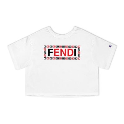 Fendi Logo Champion Lady Crop-Top T-Shirt CTB2691