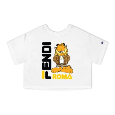 Fendi Roma Garfield Champion Lady Crop-Top T-Shirt CTB2695