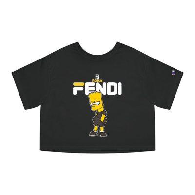 Fendi Roma Simson Champion Lady Crop-Top T-Shirt CTB2698