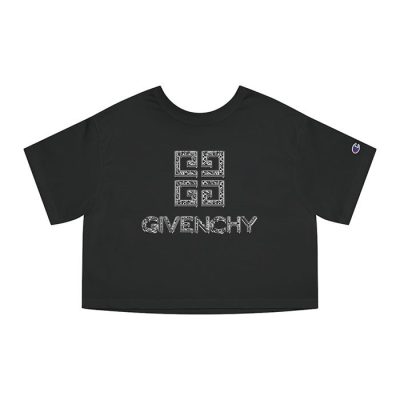 Givenchy Diamond Logo Luxury Champion Lady Crop-Top T-Shirt CTB2574