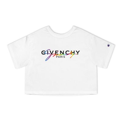 Givenchy Logo Luxury Champion Lady Crop-Top T-Shirt CTB2562