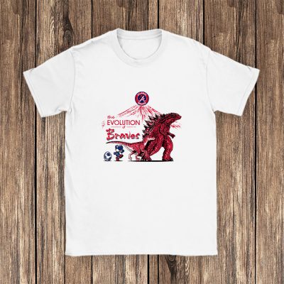 Godzilla X Atlanta Braves Team MLB Baseball Fans Unisex T-Shirt Cotton Tee TAT8957