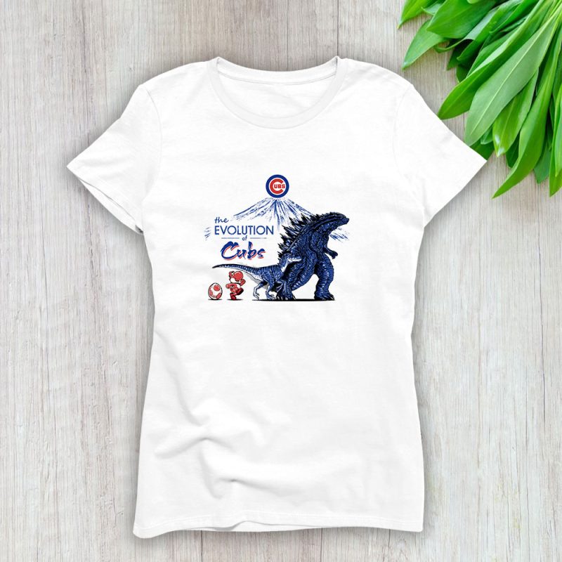 Godzilla X Chicago Cubs Team X MLB X Baseball Fans Lady T-Shirt Women Tee LTL8959