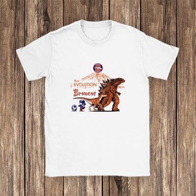 Godzilla X Denver Broncos Team NFL American Football Unisex T-Shirt Cotton Tee TAT8969