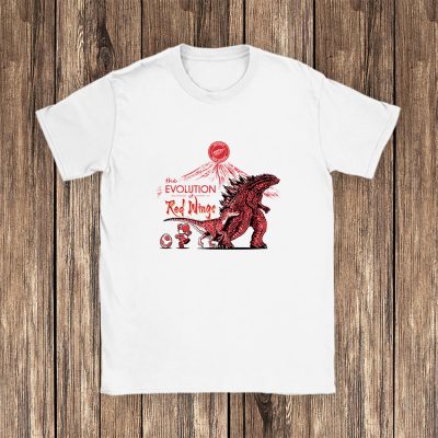 Godzilla X Detroit Red Wings Team X NHL X Hockey Fan Unisex T-Shirt Cotton Tee TAT8979