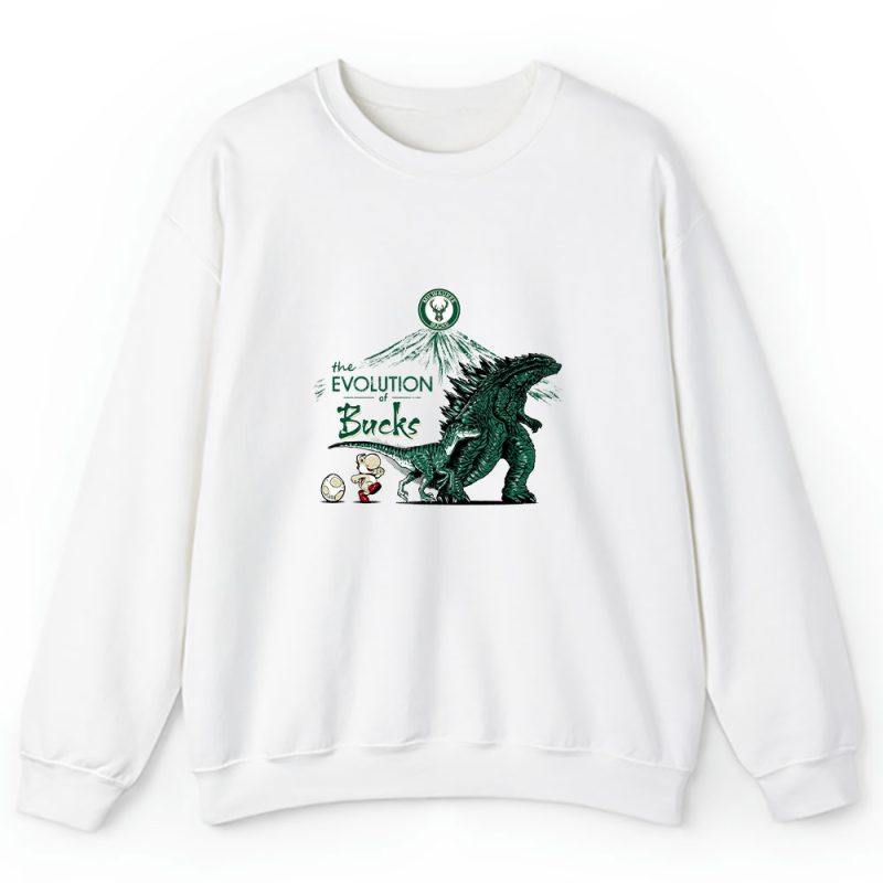 Godzilla X Milwaukee Bucks Team NBA Basketball Unisex Sweatshirt TAS9109