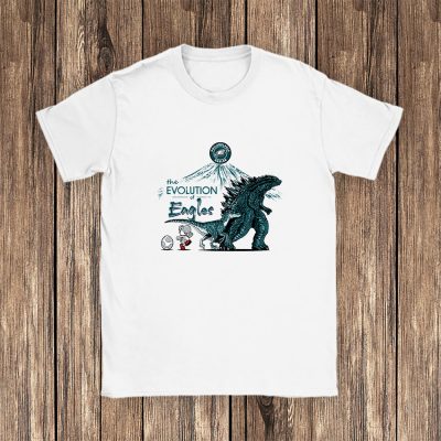 Godzilla X Philadelphia Eagles Team NFL American Football Unisex T-Shirt Cotton Tee TAT8973