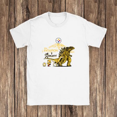 Godzilla X Pittsburgh Steelers Team NFL American Football Unisex T-Shirt Cotton Tee TAT8974