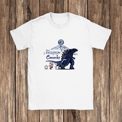 Godzilla X Vancouver Canucks Team X NHL X Hockey Fan Unisex T-Shirt Cotton Tee TAT8985