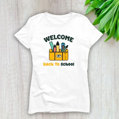 Green Bay Packers X Welcome Back To School X Custom Name Lady T-Shirt Women Tee LTL10645