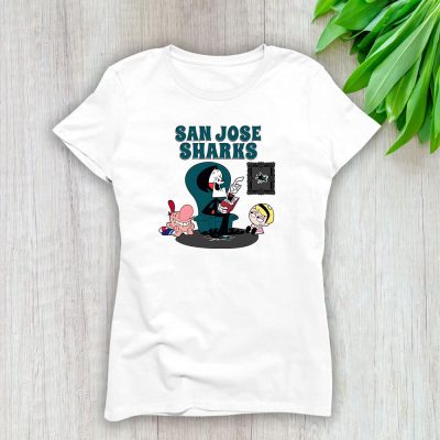 Grim Reaper X San Jose Sharks Team X NHL X Hockey Fan Lady T-Shirt Women Tee LTL9167