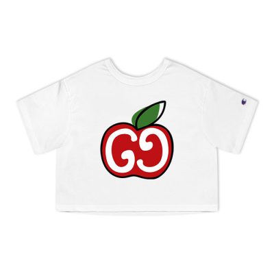 Gucci Apple Logo Champion Lady Crop-Top T-Shirt NTB2188