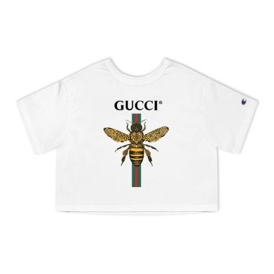 Gucci Bee Logo Champion Lady Heritage Crop-Top T-Shirt CTB072