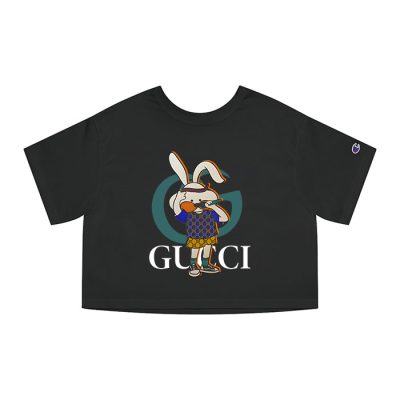 Gucci Funny Rabbit Champion Lady Heritage Crop-Top T-Shirt CTB065