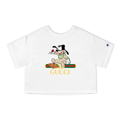 Gucci Goofy Kid Champion Lady Crop-Top T-Shirt CTB2339