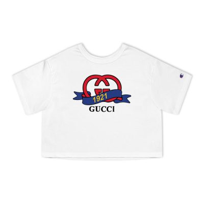 Gucci Interlocking G 1921 Champion Lady Heritage Crop-Top T-Shirt CTB079