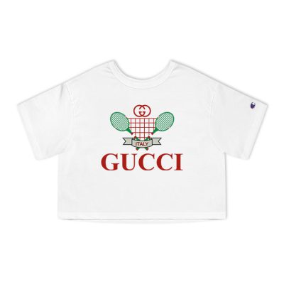 Gucci Italy Tennis Champion Lady Crop-Top T-Shirt NTB2200