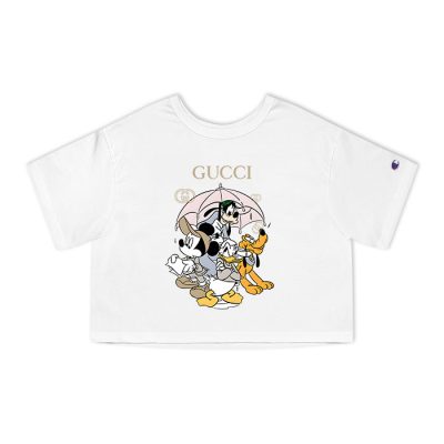 Gucci Mickey Mouse And Friend Champion Lady Crop-Top T-Shirt CTB2342