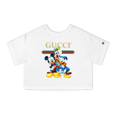 Gucci Mickey Mouse And Friend Champion Lady Heritage Crop-Top T-Shirt CTB009