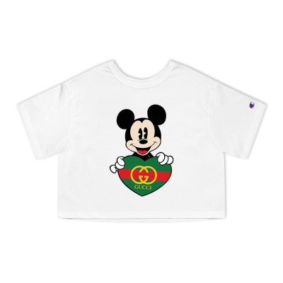 Gucci Mickey Mouse Champion Lady Crop-Top T-Shirt CTB2332