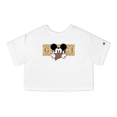 Gucci Mickey Mouse Champion Lady Crop-Top T-Shirt CTB2336