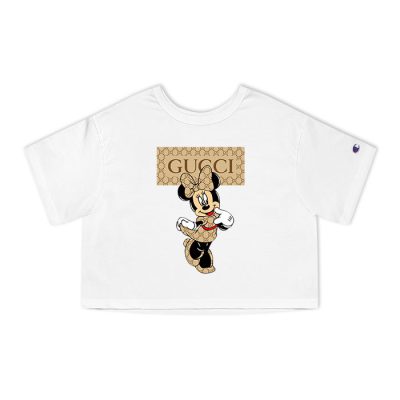 Gucci Mickey Mouse Champion Lady Heritage Crop-Top T-Shirt CTB030