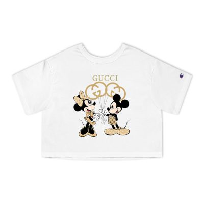 Gucci Mickey Mouse Champion Lady Heritage Crop-Top T-Shirt CTB037