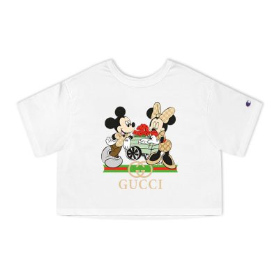 Gucci Mickey Mouse Champion Lady Heritage Crop-Top T-Shirt CTB042