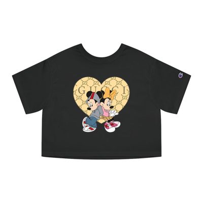 Gucci Mickey Mouse Champion Lady Heritage Crop-Top T-Shirt CTB054