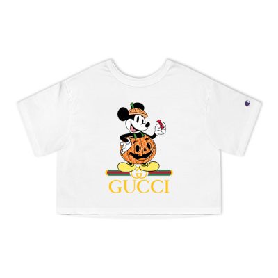 Gucci Mickey Mouse Halloween Champion Lady Crop-Top T-Shirt NTB2167