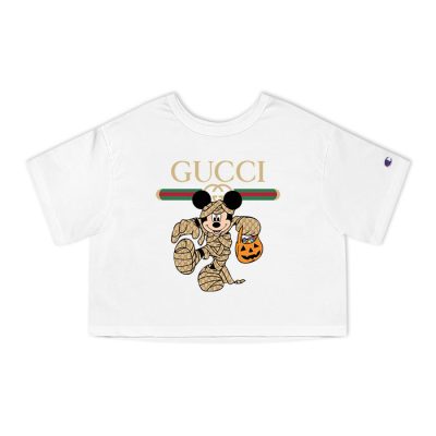 Gucci Mickey Mouse Halloween Champion Lady Crop-Top T-Shirt NTB2169