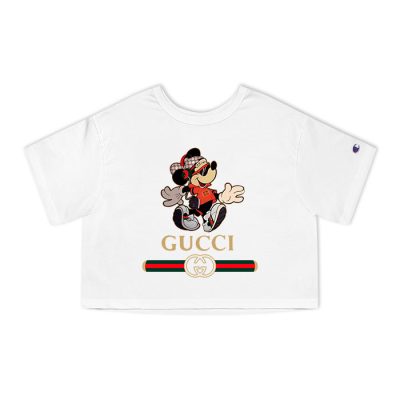 Gucci Mickey Mouse Hiphop Champion Lady Heritage Crop-Top T-Shirt CTB018